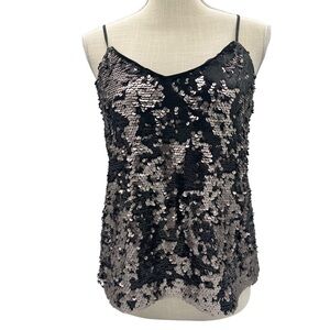 1.STATE Womens Sequins Cami Metallic Tank Top Size Small